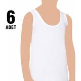 Tutku Beyaz Erkek Çocuk Ribana Atlet 6'lı - 5