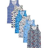 Tutku Elastan Emprime Desenli 6'lı Paket Erkek Çocuk Atlet - 5 - 6 Yaş - Çok Renkli