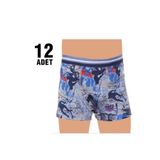 Tutku Elestan Empirme Erkek Çocuk Boxer, Karışık Renk, 2 Beden, 12'li Set
