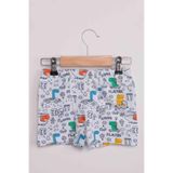Tutku Elestan Empirme Ev Desenli Erkek Çocuk Boxer, Beyaz, 1 Yaş