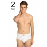 Tutku ELF568T0109CCM2 Beyaz 2 li Paket Penye Erkek Slip Külot