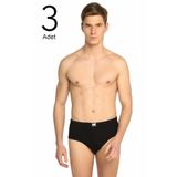 Tutku ELF568T0109CCM3 Siyah 3 lü Paket Penye Erkek Slip Külot