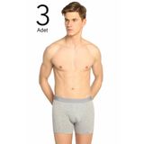 Tutku ELF568T0114CCM3 Gri 3 lü Paket likralı Erkek Boxer