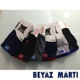 Tutku ELF568T0117CCM10 Siyah 10 lu Paket Penye Düğmeli Erkek Boxer