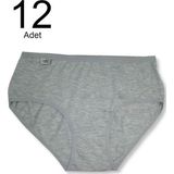Tutku ELF568T0924CCM12 Gri 12 Li Paket Likralı Bato Kadın Külot