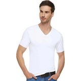 Tutku Elit 1303 3'lü Beyaz Fanila V Yaka Kısa Kollu Erkek T-Shirt