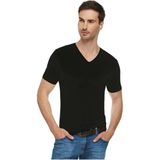 Tutku Elit 1303 Erkek Elastan V Yaka Atlet 3 Adet - Siyah - 2XL