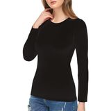 Tutku Elit 2203 Elastan 3 Adet Siyah Uzun Kol Kadın Body