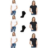 Tutku Elit 6'lı Paket Elastan Kısa Kollu Atlet/badi Erkekler için Nefes Alabilir Örme Kumaş - Siyah
