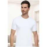 Tutku Elit Erkek Beyaz Penye Sıfır Yaka Fanila 3lü Paket, 2XL