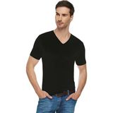 Tutku Elit Erkek Elastan V Yaka Atlet 6'lı Paket - 2XL - Siyah