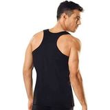Tutku Elit Erkek Likralı Sporcu Atlet Dokuma Yaka Tipi Yuvarlak Kalıp 2 Adet E1304 - Siyah - 2XL