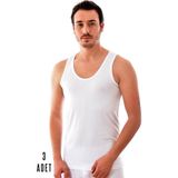 Tutku Elit Erkek Modal Elasthan Atlet 3 Adet Beyaz Nefes Alabilir Esnek Kumaş