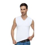 Tutku Elit Erkek V Yaka Sıfır Kol Atlet,%94 Pamuk%6 Elastan, Beyaz, 2XL, 6 Adet