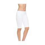 Tutku Elit Kadın Beyaz Likralı Kısa Tayt, Slim Fit, S Beden, 2'li Paket