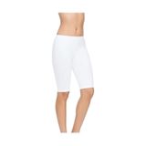 Tutku Elit Kadın Beyaz Likralı Kısa Tayt, Slim Fit, Yüksek Bel, M Beden, 2'li Paket