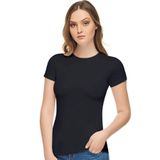 Tutku Elit Kadın Elastan Yarım Kol T-Shirt - XL - Siyah