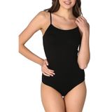 Tutku Elit Kadın Siyah Çıtçıtlı Body, M Beden
