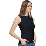 Tutku Elit Kadın Siyah Sıfır Kol Body ELT2201 Pamuklu Elastan Dokuma Kalıp Rahat - XL