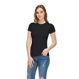 Tutku Elit Kadın T-Shirt,%100 Pamuk, Siyah, M Beden