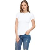 Tutku Elit Kadın Yarım Kol T-Shirt Nefes Alabilir Elastan Materyal ile Rahat Kullanım - Beyaz
