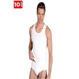 Tutku Erkek 10'lu Paket%100 Pamuk Klasik Slip Külot, Beyaz, XL