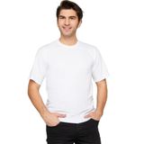 Tutku Erkek 2'li Paket%100 Pamuk Bisiklet Yaka T-Shirt, Beyaz