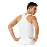Tutku Erkek 3'lü Paket Pamuklu Ribana Sporcu Atleti, XXL, bonsy568TUTKU118CCM6, Beyaz