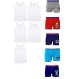 Tutku Erkek 5'li Tutku Çocuk Atlet-Boxer Takım, Beyaz, 8 Yaş