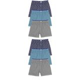 Tutku Erkek 6'lı Tutku Havlu Bel Desenli Çocuk Boxer, Mavi, 2-4 Yaş