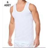 Tutku Erkek Atlet Penye 6'lı Paket - 3XL - Beyaz