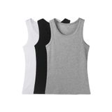 Tutku Erkek Atlet, Siyah - Gri - Beyaz, 6'lı Paket, 3XL Beden