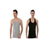 Tutku Erkek Atlet,%100 Pamuklu, Siyah-Gri, 6'lı Set, XL Beden