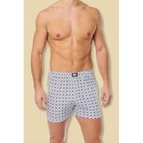 Tutku Erkek Beyaz Çok Renkli 6'lı Paket Pamuklu Emprime Baskılı Penye Boxer, Desenli, S