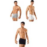 Tutku Erkek Beyaz İç Giyim Pamuklu Likralı Boxer 3 Lü