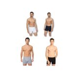 Tutku Erkek Beyaz Likralı Spor Boxer 4Adet, Asorti-Karışık Renk, XL