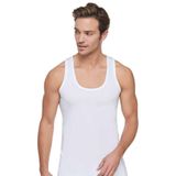 Tutku Erkek Beyaz Pamuklu Penye Askılı Atlet, 3XL Beden, 6 Adet