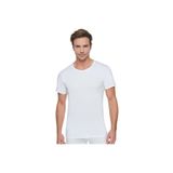 Tutku Erkek Bisiklet Yaka Penye T-Shirt, Beyaz, L