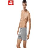 Tutku Erkek Boxer, 4'lü Paket,%100 Pamuk, Düğmeli, Gri, M Beden