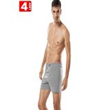 Tutku Erkek Boxer, 4'lü Paket,%100 Pamuk, Düğmeli, Gri, S Beden