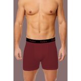 Tutku Erkek Boxer, 6'lı Paket, Elastan Spor, Bordo, XL Beden