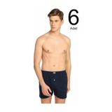 Tutku Erkek Boxer, 6'lı Paket,%100 Pamuk, Lacivert, L Beden