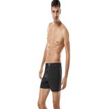 Tutku Erkek Boxer, 8'li Paket,%100 Pamuk, Düğmeli, Siyah, S Beden
