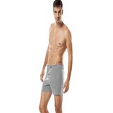 Tutku Erkek Boxer, 8'li Paket,%100 Pamuk Penye, Düğmeli, Gri, XL