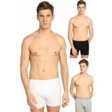 Tutku Erkek Boxer,%96 Pamuk%4 Likra, 6'lı Paket, Siyah Beyaz Gri, XL