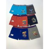 Tutku Erkek Çocuk 12Li Likralı Baskılı Karışık Renk Boxer