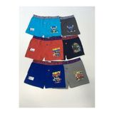 Tutku Erkek Çocuk 6'lı Likralı Baskılı Karışık Renk Boxer, Siyah, 3-4 Yaş