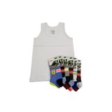 Tutku Erkek Çocuk Beyaz Atlet, 6'lı Paket, 11-12 Yaş