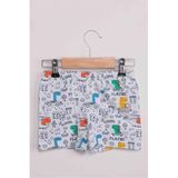 Tutku Erkek Çocuk Boxer, Çok Renkli Dinozor ve Araç Desenli, S/M