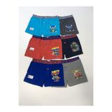 Tutku Erkek Çocuk Boxer, Elastan Baskı, 6 Adet, Kombin, Beden 2
